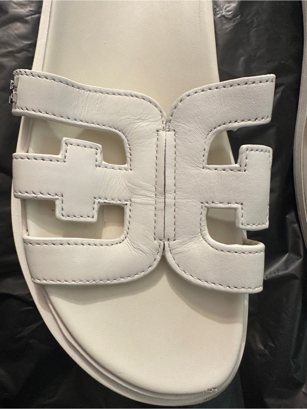 Sam Edelman New York Valeri White Leather Sandal Size 6.5M - Picture 4 of 8